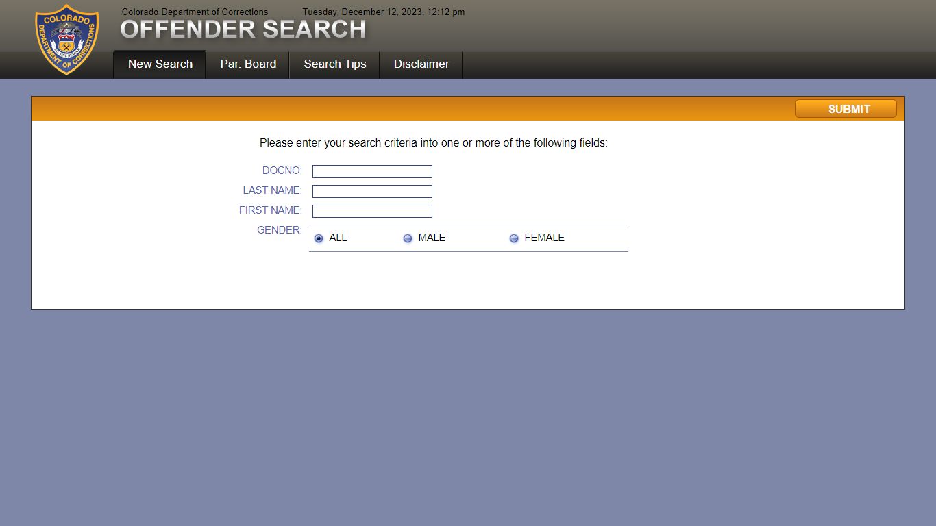 CDOC Offender Search - doc.state.co.us